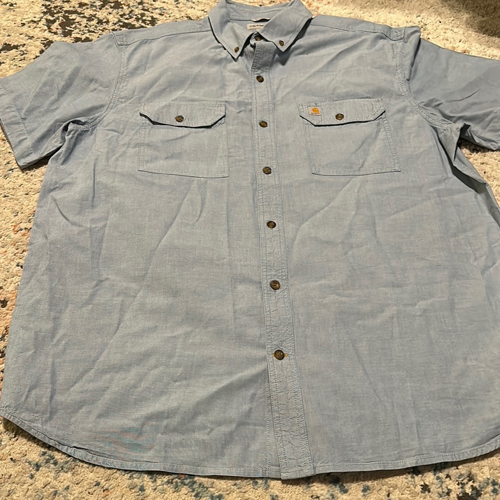 Carhartt Shor Sleeve Denim Shirt Size 2XL